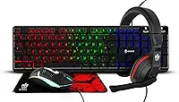 COMBO GAMER STARTER (TECLADO+MOUSE+FONE+MOUSEPAD) - EG54 - EVOLUT