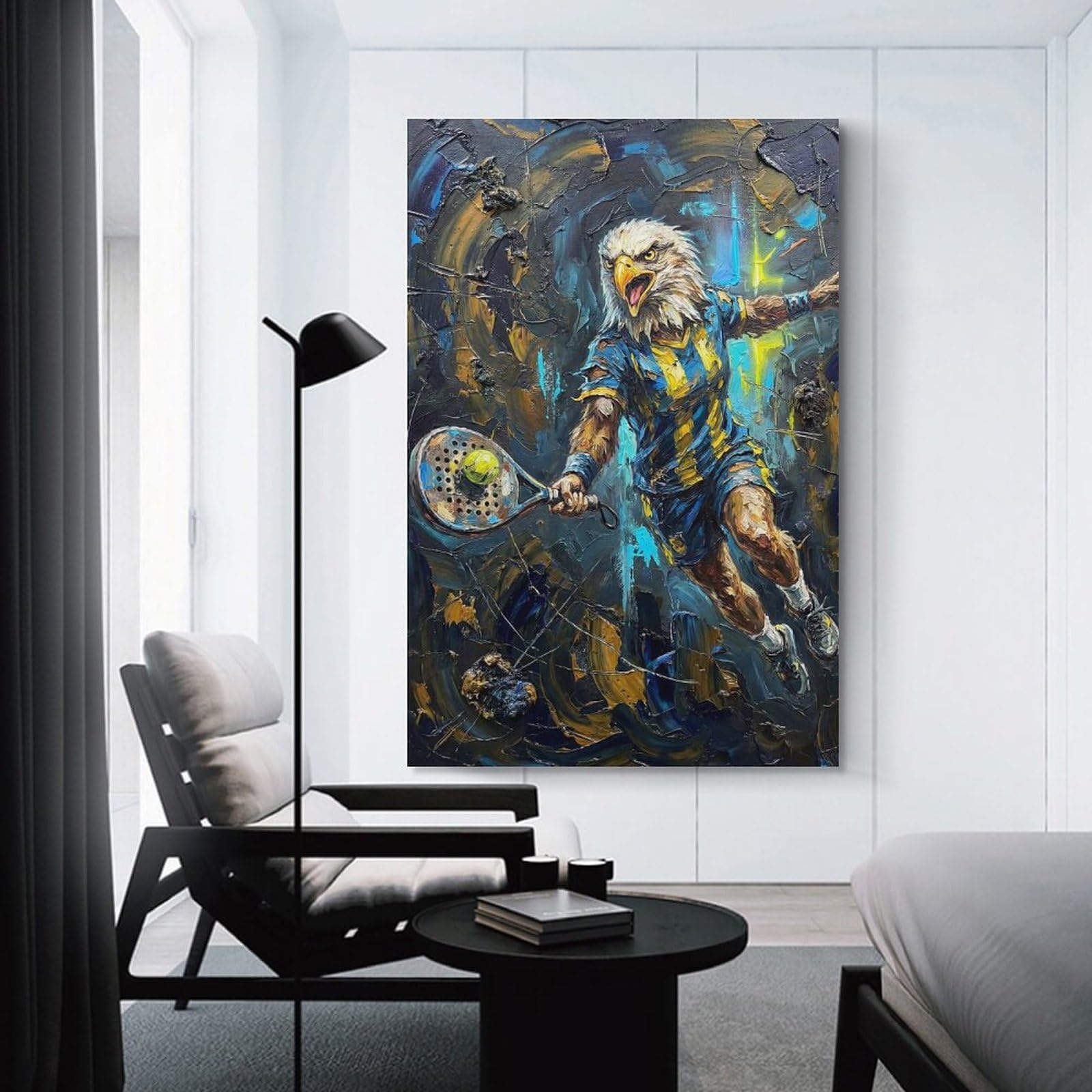 Junmoney Unframe-Style-12 Wall Picture Print Eagle Paddler Painting, 20X30inch(50X75cm), For Contemporary Homes, Apartments Or Offices, Decorative Canvas Decor For Home Updates