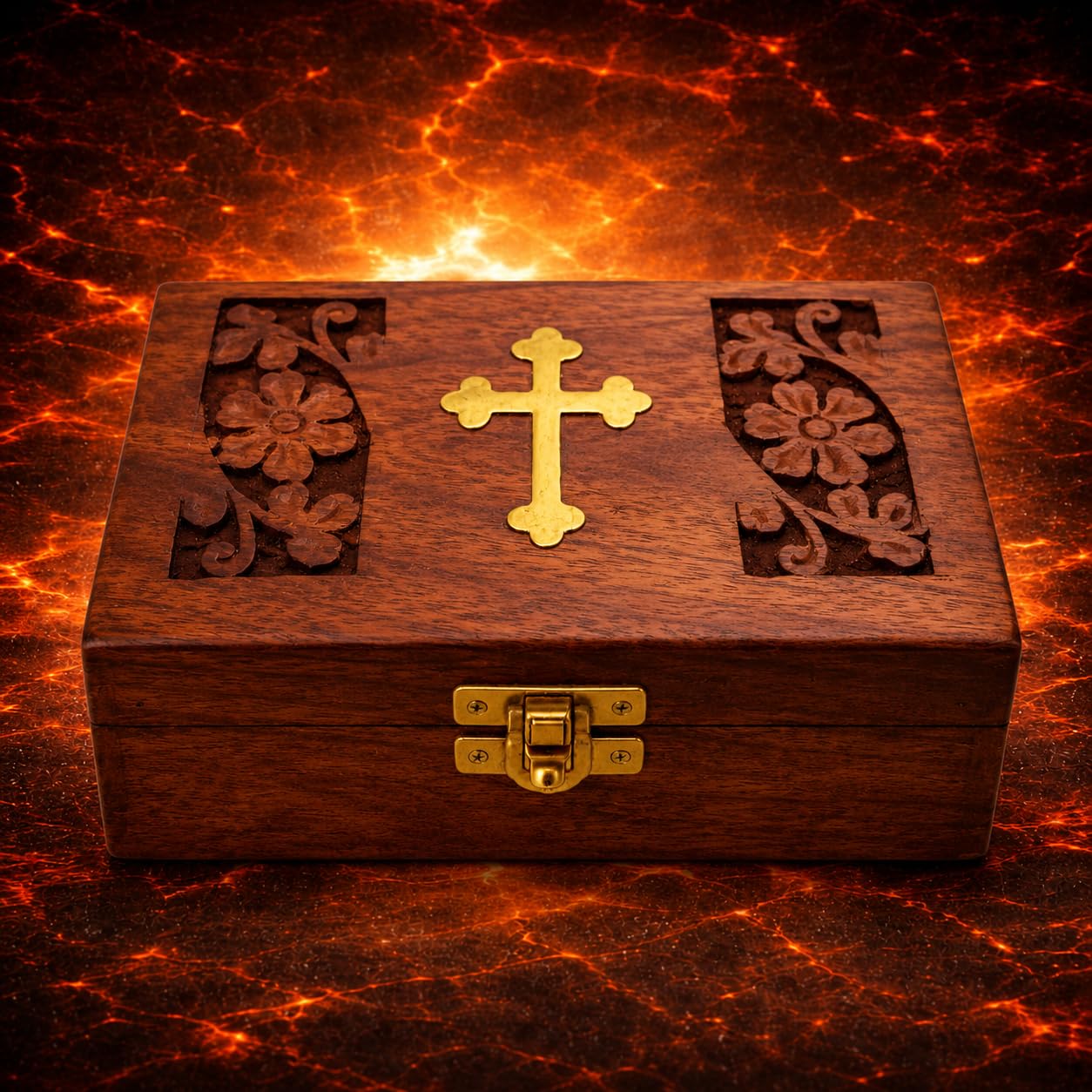 misticSparks Kloster Weihrauch Geschenkset mit Holzbox und Kreuz – 9 handgefertigte Weihrauchsorten für Gebet, Kirche, Meditation und spirituelles Geschenk