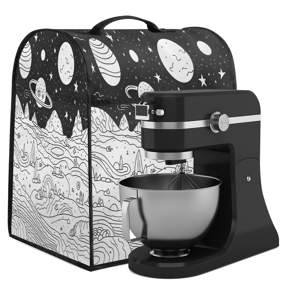 Mixer Cover Coffee Maker Cover Cosmic Graffiti Stand Mixer Cover With Pockets Kitchen Aid Mixers Accessories