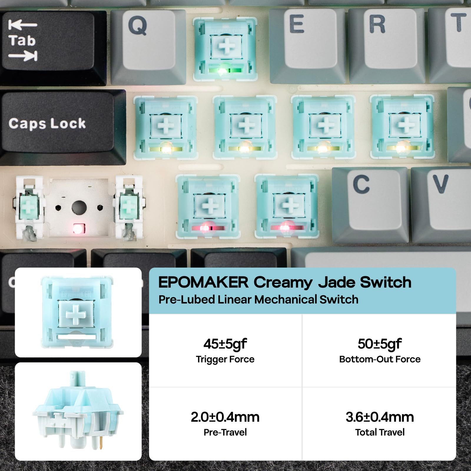 EPOMAKER TH108 Pro Teclado Mecánico Inalámbrico para Juegos de Tamaño Completo con Pantalla y Perilla, 10000mAh, Gasket Cremosa, Hot Swap, Controlador Personalizado, RGB (Negro, Creamy Jade)