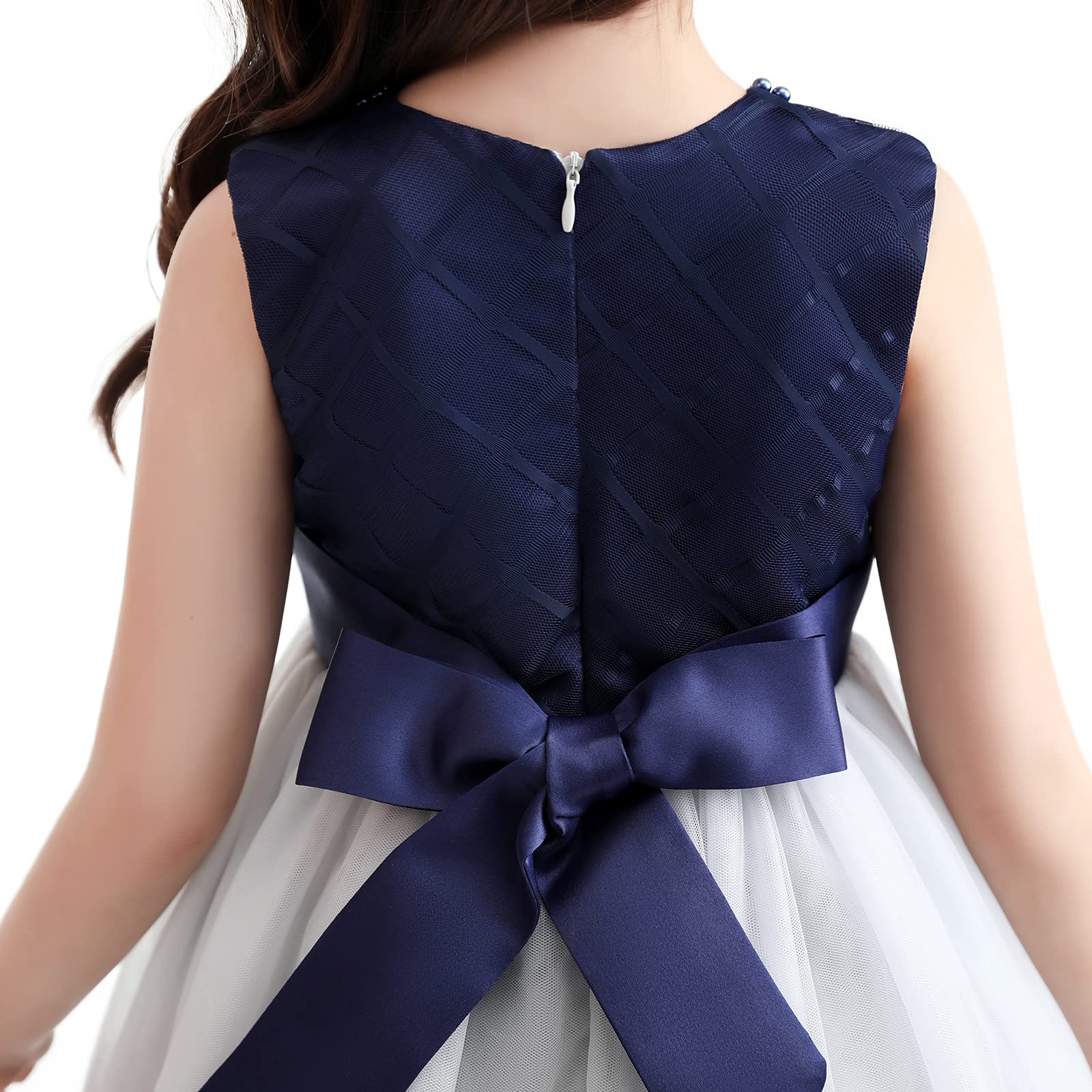 Cichic Elegante Vestito da Principessa per Occasioni Speciali per Bambine 5-6 Anni, Viola Chiaro