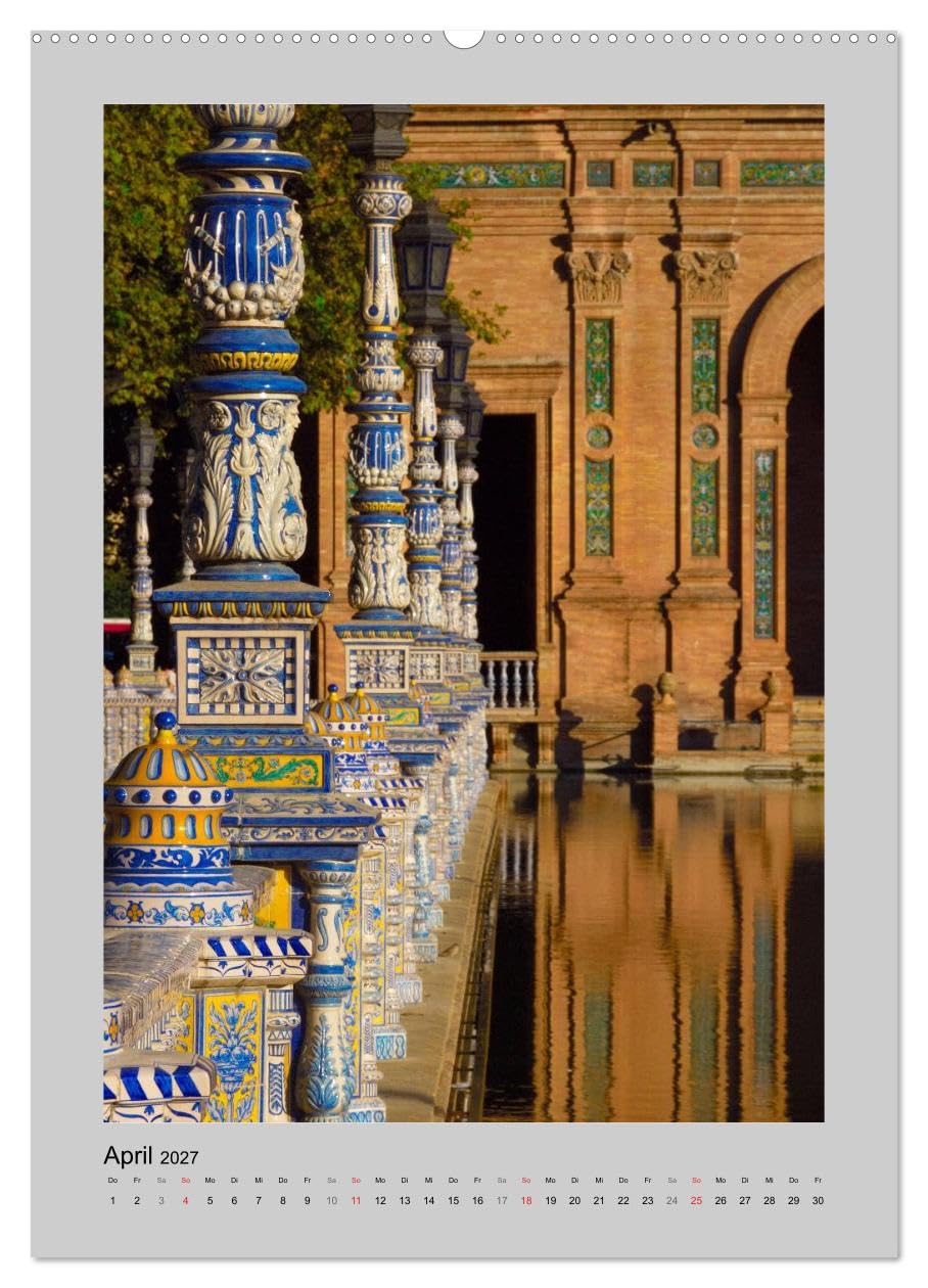 Andalusien - Bekanntes und Unbeachtetes (Wandkalender 2027 DIN A2 hoch), CALVENDO Monatskalender: Andalusiens große und kleine "Kunst-Werke" (CALVENDO Orte)