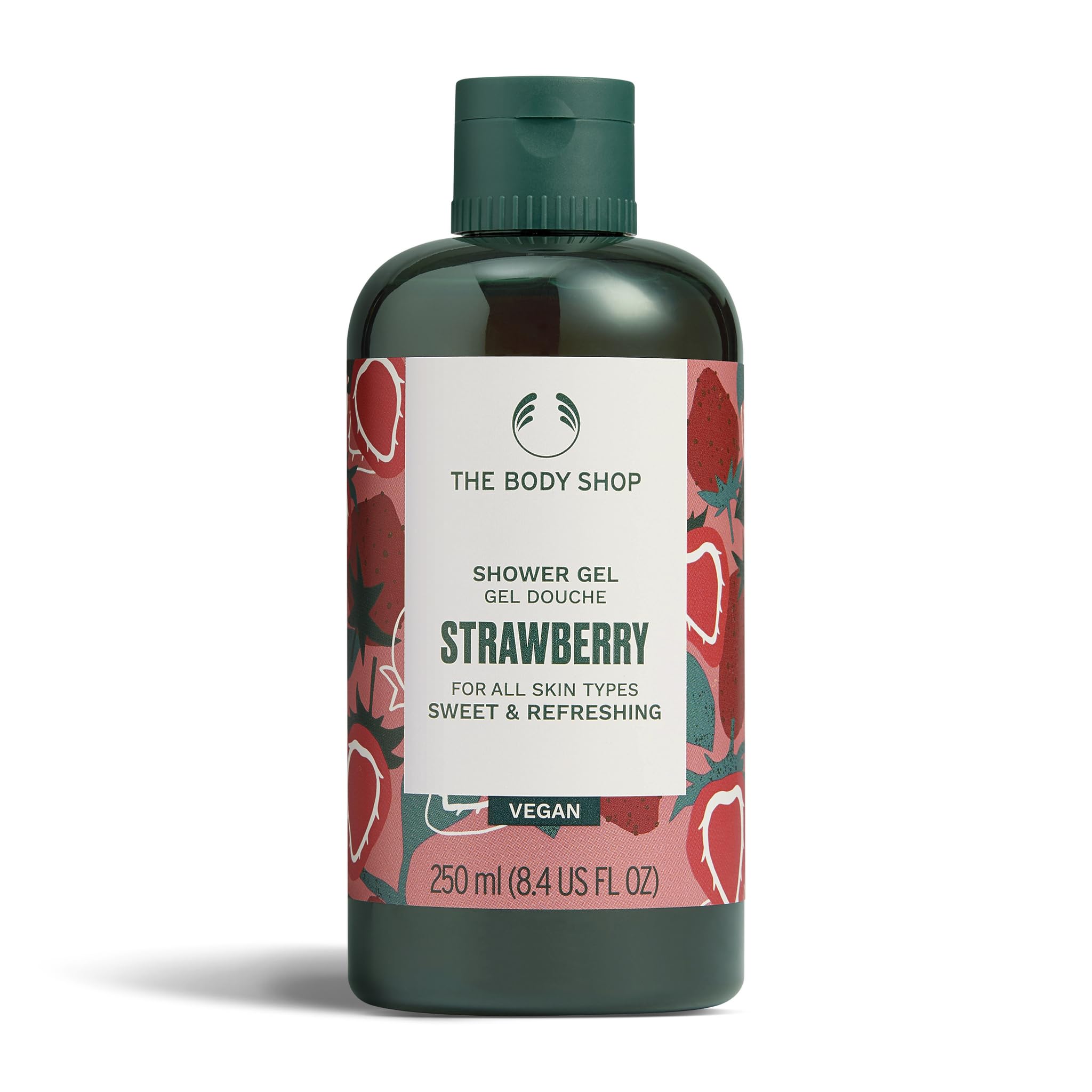 The Body Shop Strawberry Shower Gel | Sweet Fruity Fragrance | Gently Cleanses Skin | Infused with Strawberry Seed Oil | Refreshing Feel | For All Skin Types | 250ml
