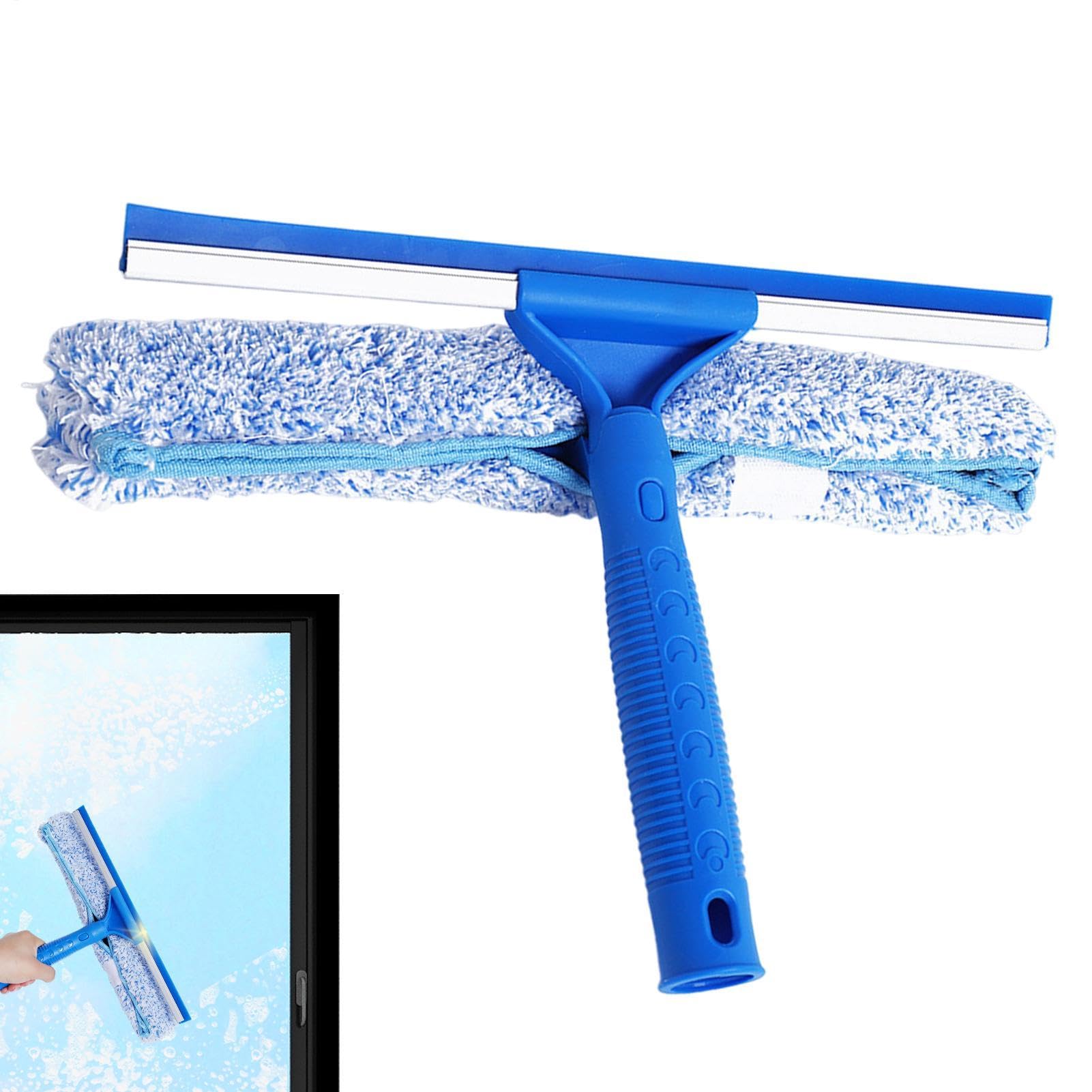 Raclette de fenêtre pour cabines de douche et chiffon amovible lavable