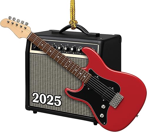 Miniatura 13 de Adorno Colgante de Reproductor de Discos Navideño, Adornos Navideños de Vinilo Retro en Madera 3D 2025 para Árbol de Navidad, Decoración Navideña de