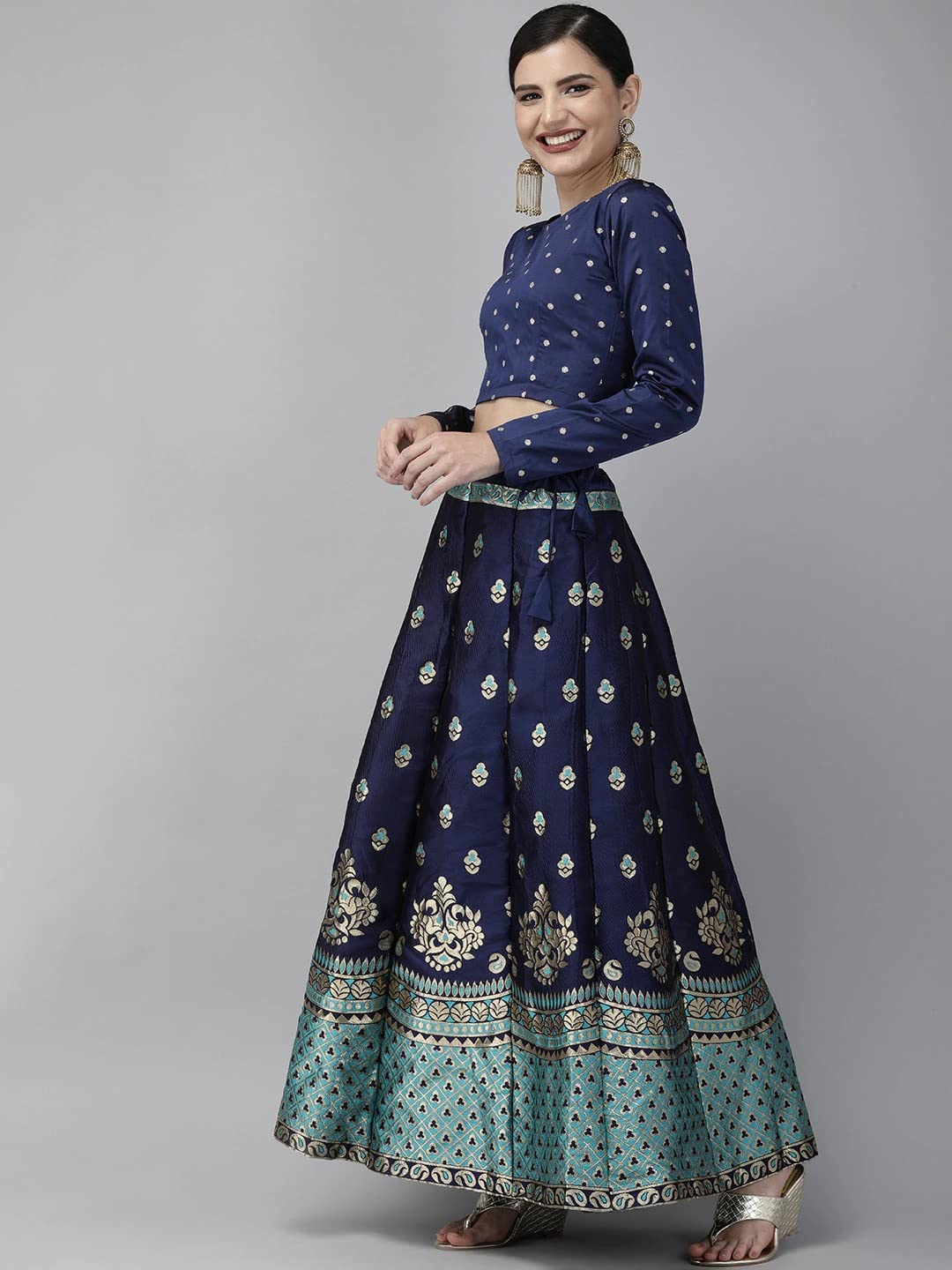 Indische ethnische Kleidung Lehenga Choli für Damen voll genäht Hochzeit Party Wear indischen Stil Kleid