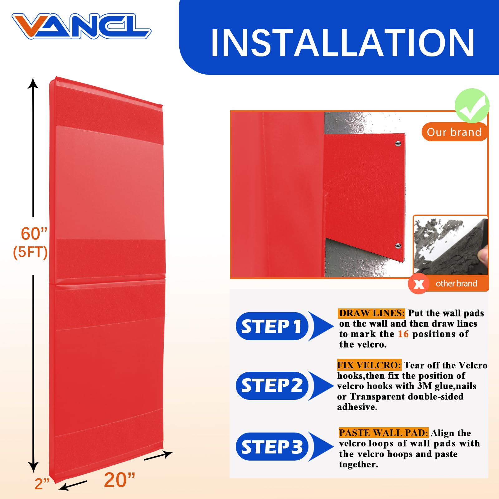 VANCL Wall Mats for Padding Gym Wall Padding Protection 2
