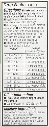 REESE'S PINWORM Líquido medicinal para toda la familia, fuerza de prescripción completa, 2 onzas, # 1 recomendado por el médico, desparasitante