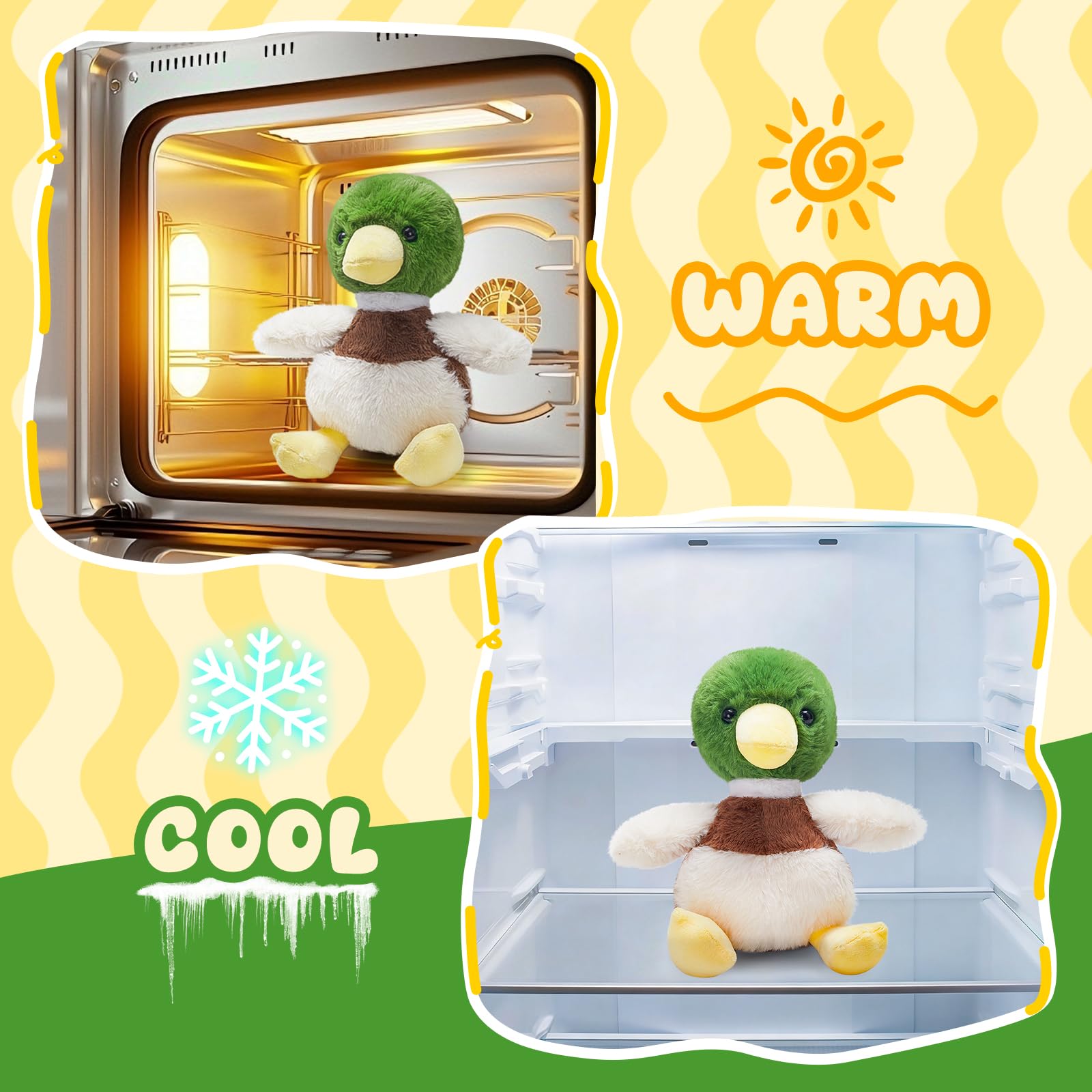 SpecialYou 25,4 cm mikrowellengeeigneter und gewichteter Stockenten-Plüsch, beheizte Stockente, duftend, Stofftiere, Plüschtier für Wärme und Komfort, Plüsch-Geschenk für Kinder, Geburtstag