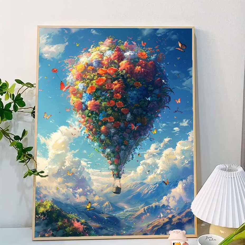 Peinture numero adulte fleur cadeau idéal anniversaire activité manuelle originale