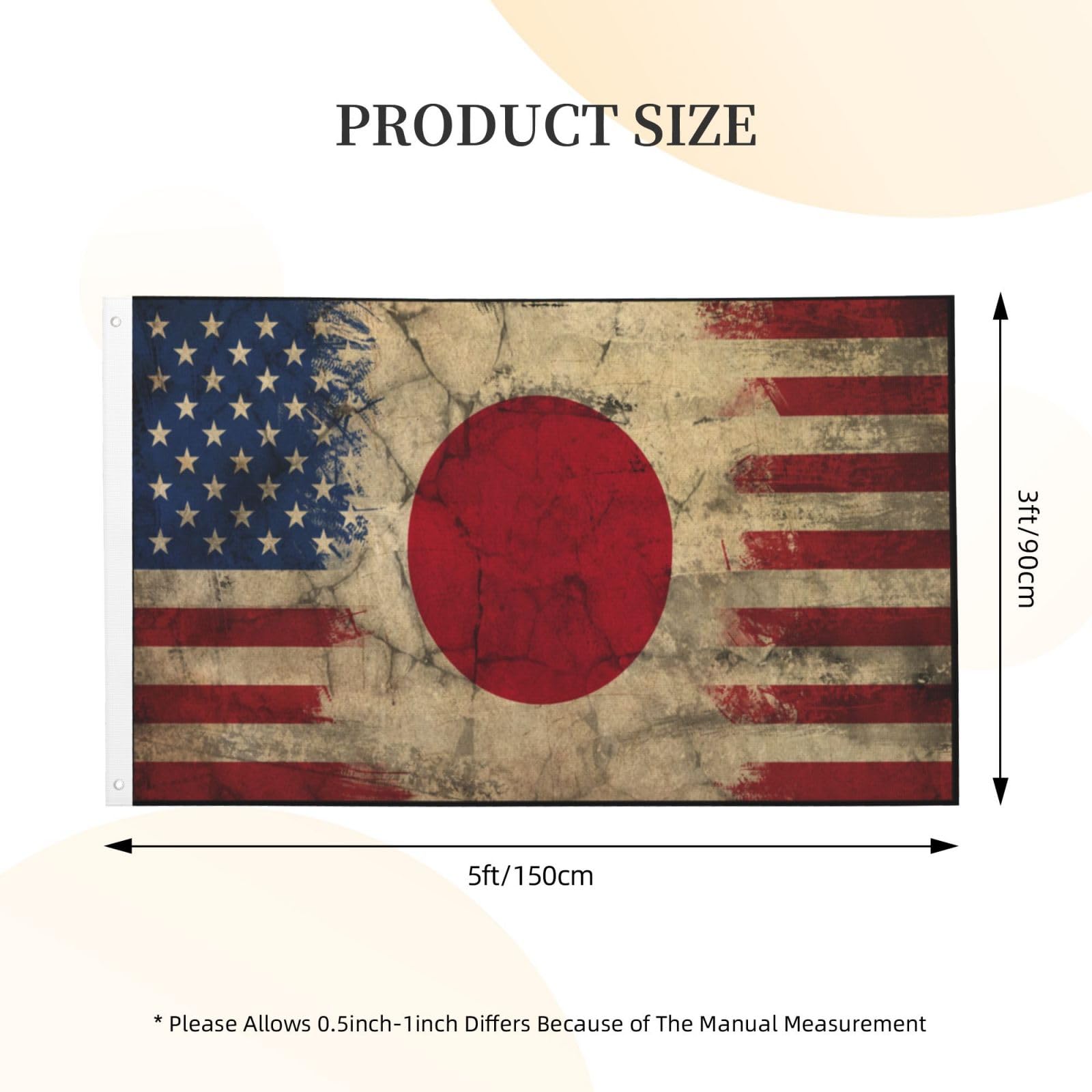 Amazon.com : Rqwaaed Japan Flag Japanese American Flag