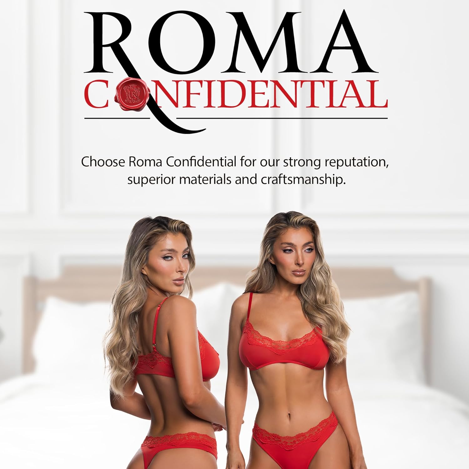 Sexy Bra and Panty Sets for Women Roma Essentials 2 Piece Lace Bralette & Thong Women’s Exotic Lingerie Sets Sleepwear Outfit