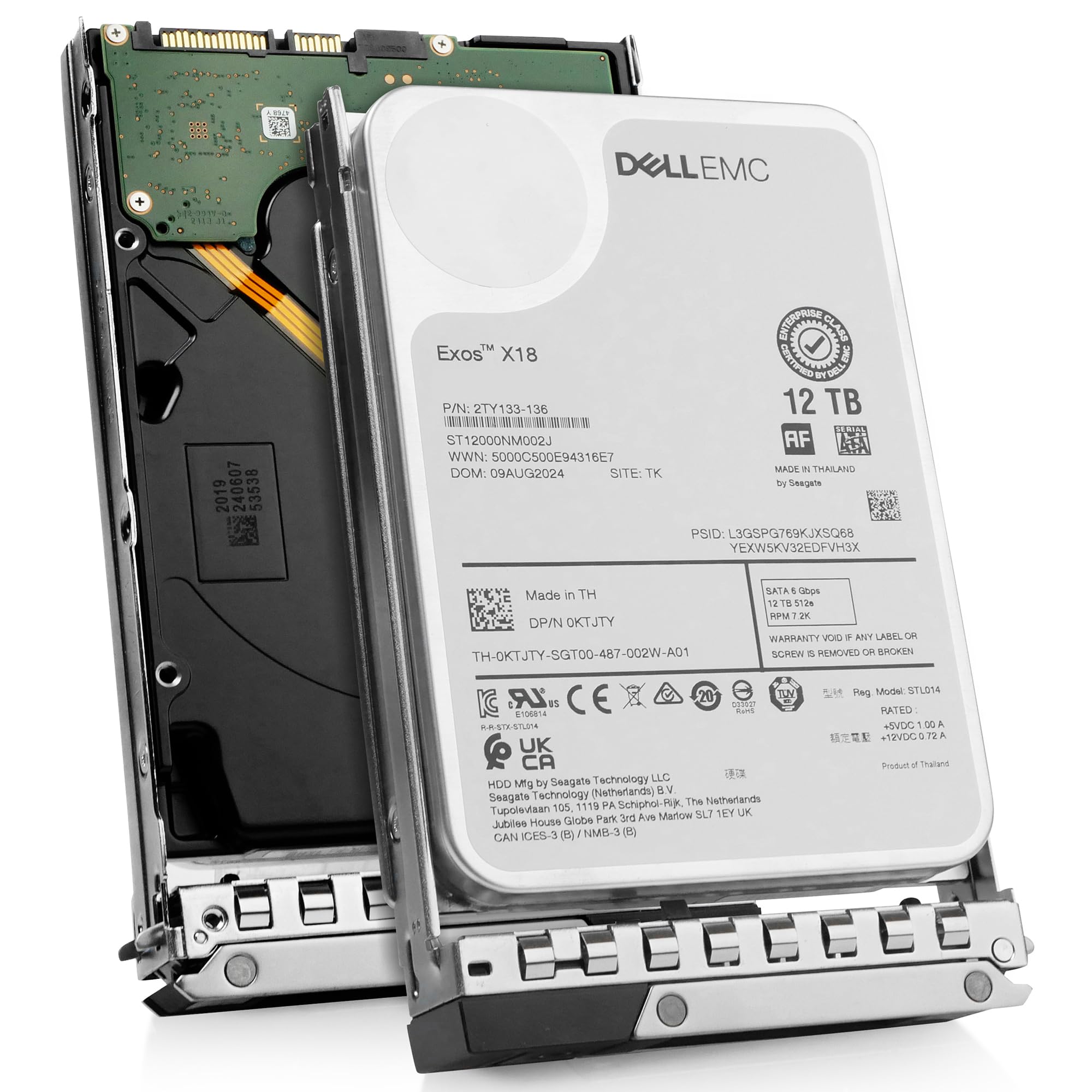 Dell 12TB 7 2K RPM SATA 6Gb s 512e 3 5in Enterprise Hard Drive for R440 R750 R450