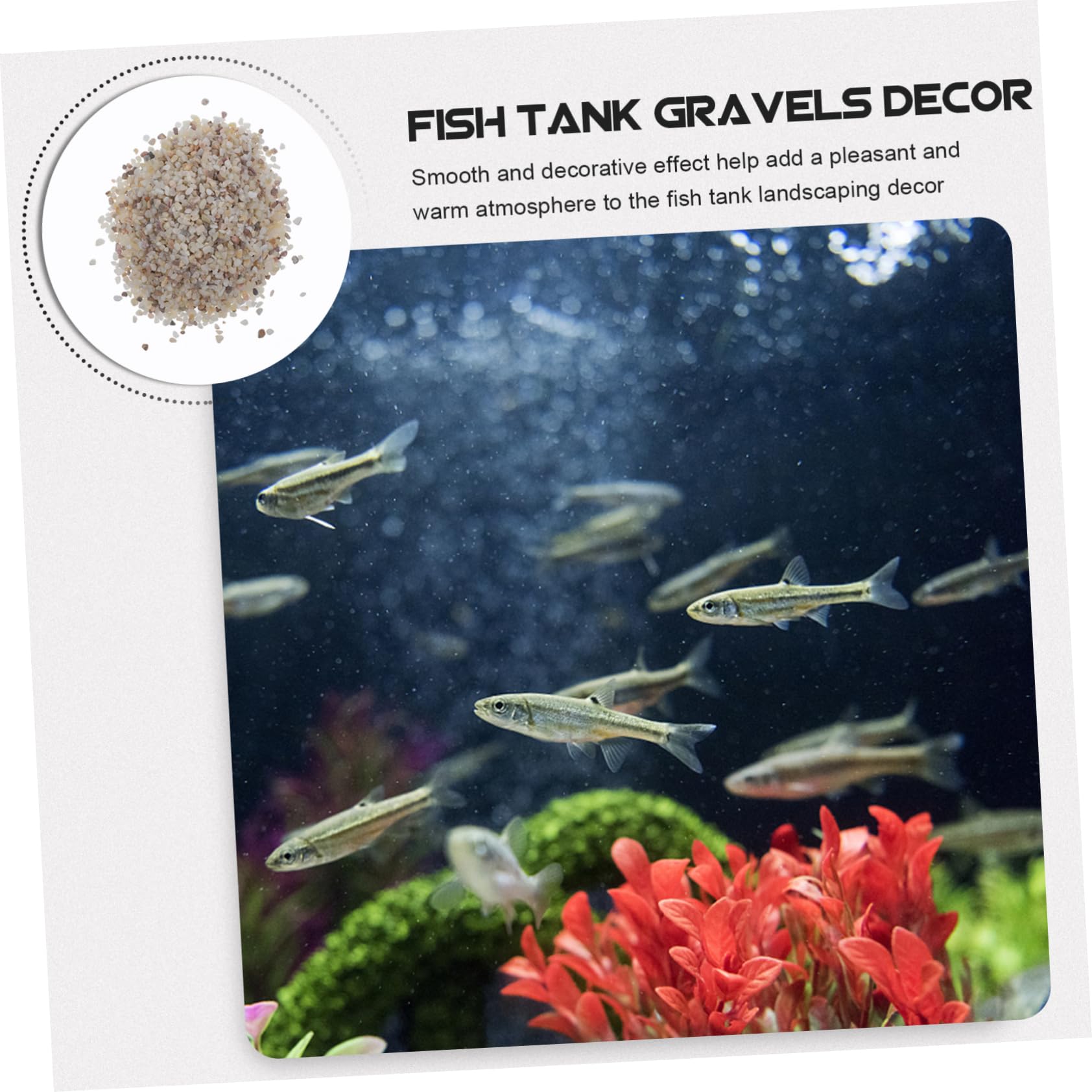 1ensemble Gravier Naturel Polissé pour Aquarium Sable Décoratif pour Réservoirs Eau Douce Et Accessoire Sécurisé pour Poissons Et Plantes