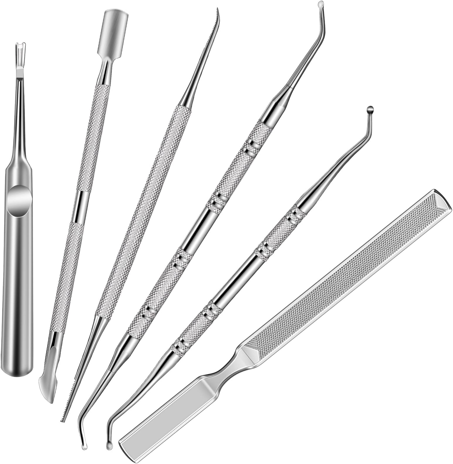6 Pcs Ingrown Toenail Tool, Toenail File and Lifter, Professional Surgical Grade Under Nail Cleaner Tools