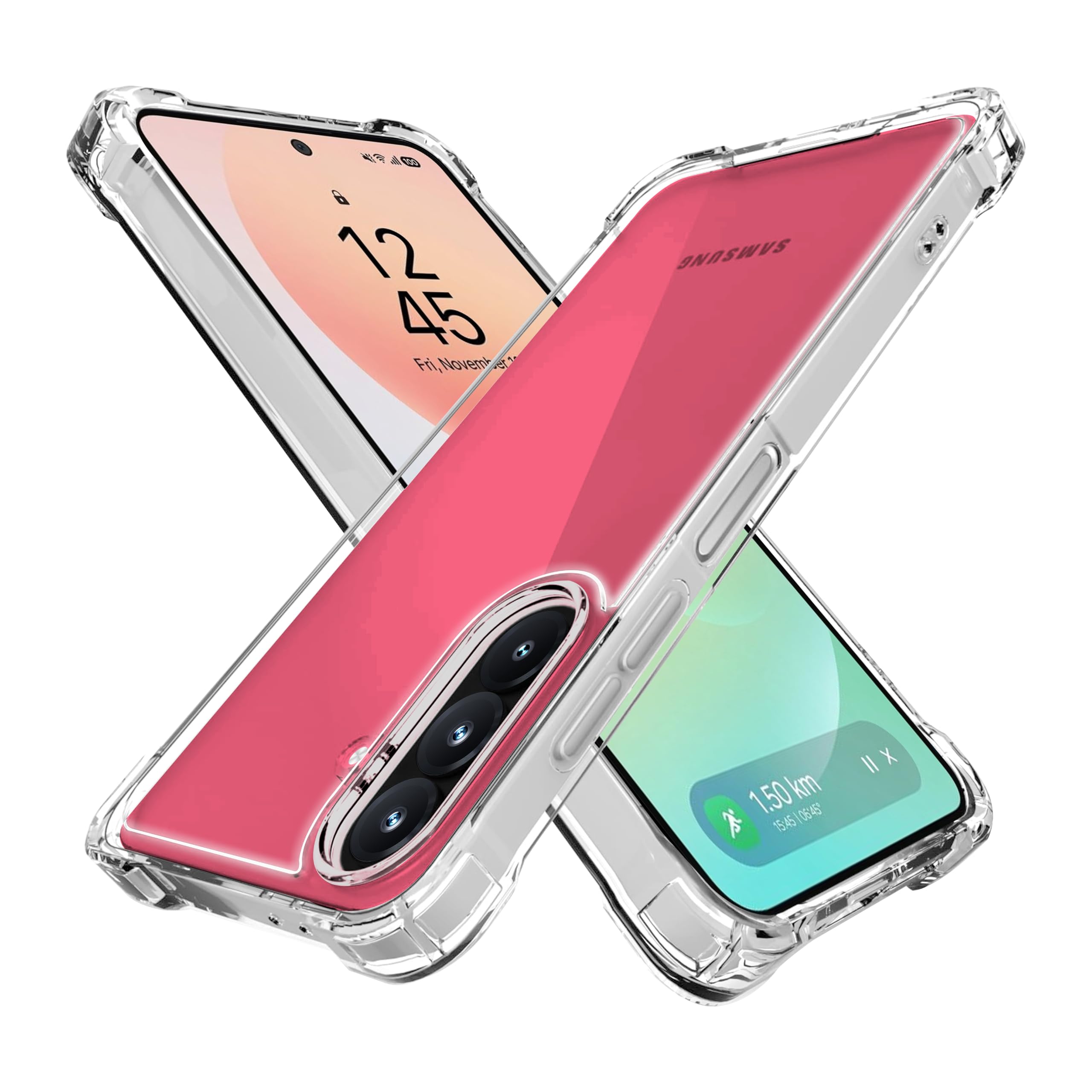 CEDO Cover for Samsung Galaxy M47 (5G) | Camera Protection Shockproof Bumper-Edge | 360 Degree Protection Acrylic Crystal Clear TPU+PC | Transparent Back Case Backcover (Transparent)-image-43