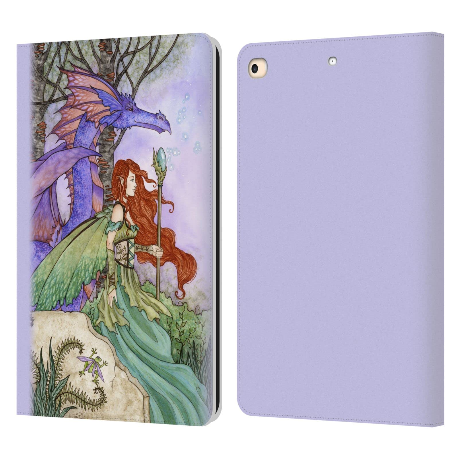 Étui portefeuille iPad 9.7 Head Case Designs fée et dragon en cuir