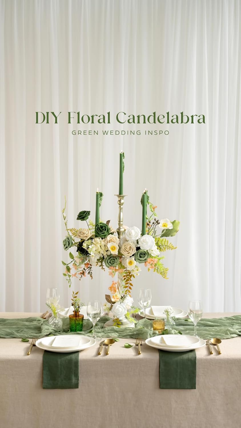 Ling's moment Artificial Silk Flowers, 16pcs Faux Pure White Roses with Stems, 3.5" Fake Ivory Flowers Bulk for DIY Wedding Bouquets Centerpieces Party Baby Shower Home Decoration - Image 6