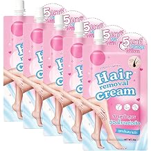 5PCS Hair Removal Cream for Women - Bulk and Travel Sizes, Fast & Painless Depilatory for Bikini Pubic Legs Arms Underarms, Gentle Body Hair Cream for Smooth Skin - Sensitive Skin Safe5 * 30ML