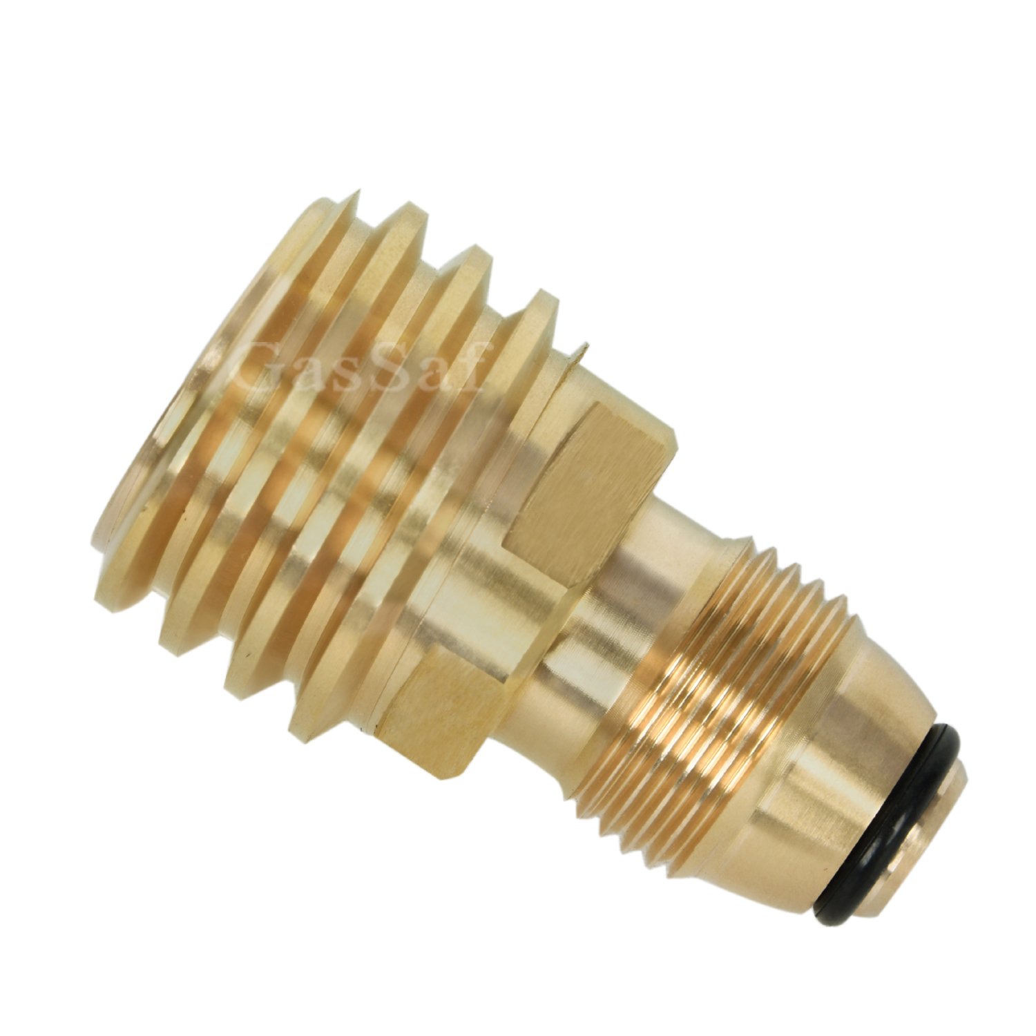 Propane Tank Adapter With Gauge – Converts POL To QCC1/Type 1, Includes Gauge