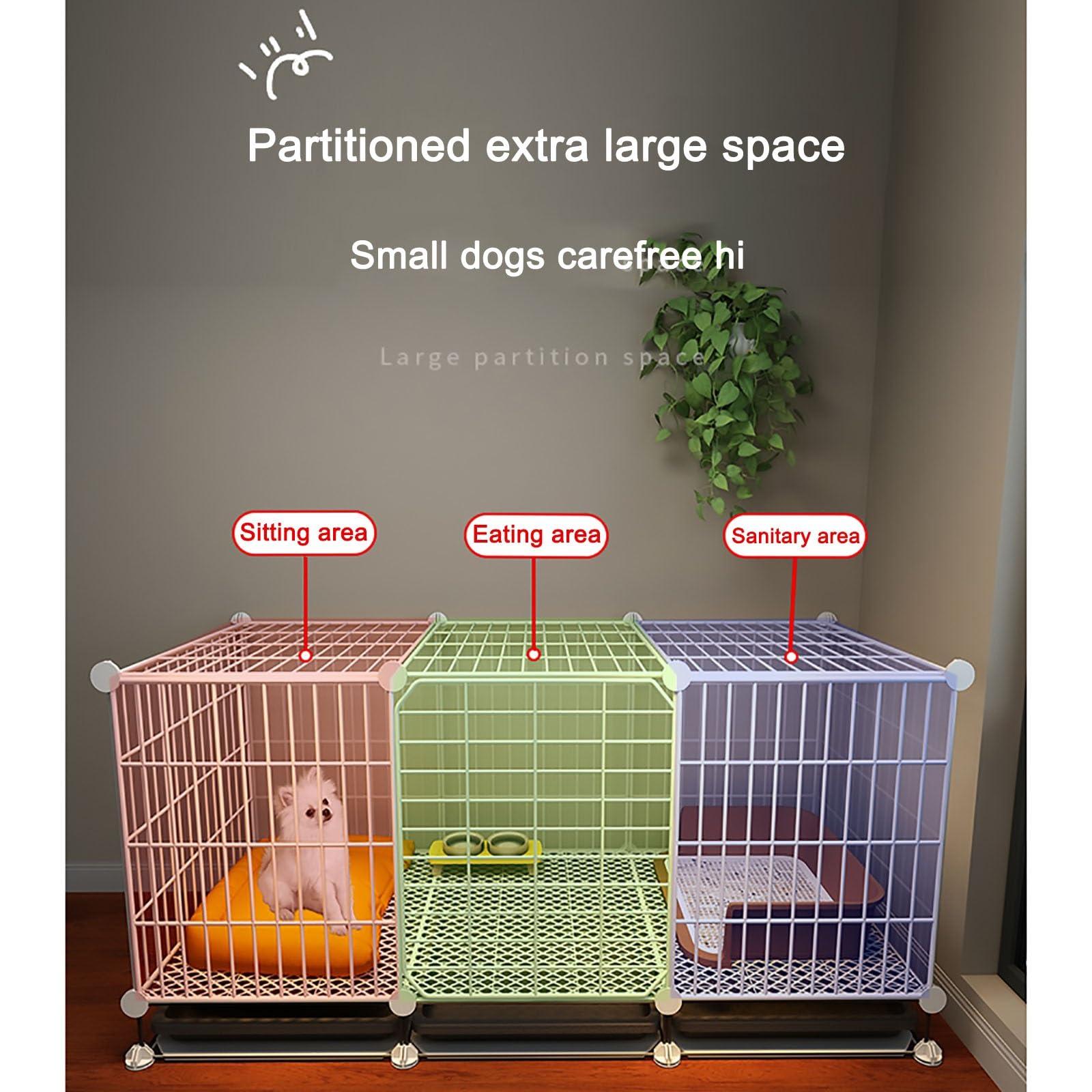 Amazon.co.jp: 小型犬用屋内犬クレート、金属ワイヤーペットケージ