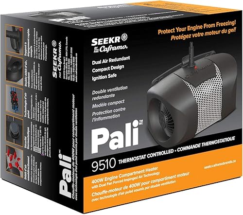 Miniatura 5 de Pali compartimento del motor calentador, pequeño, color plateadonegro