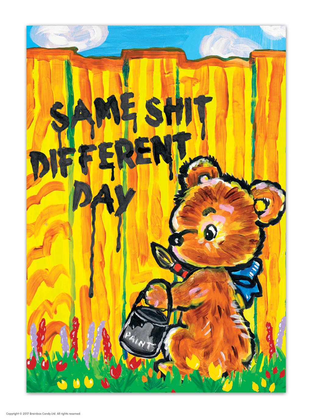 Brainbox Candy Official Magda Archer Postcard - ‘Same Shit Different Day’ - Funny Postcards - Magda Archer Art - A6 Print - Artistic Postcard