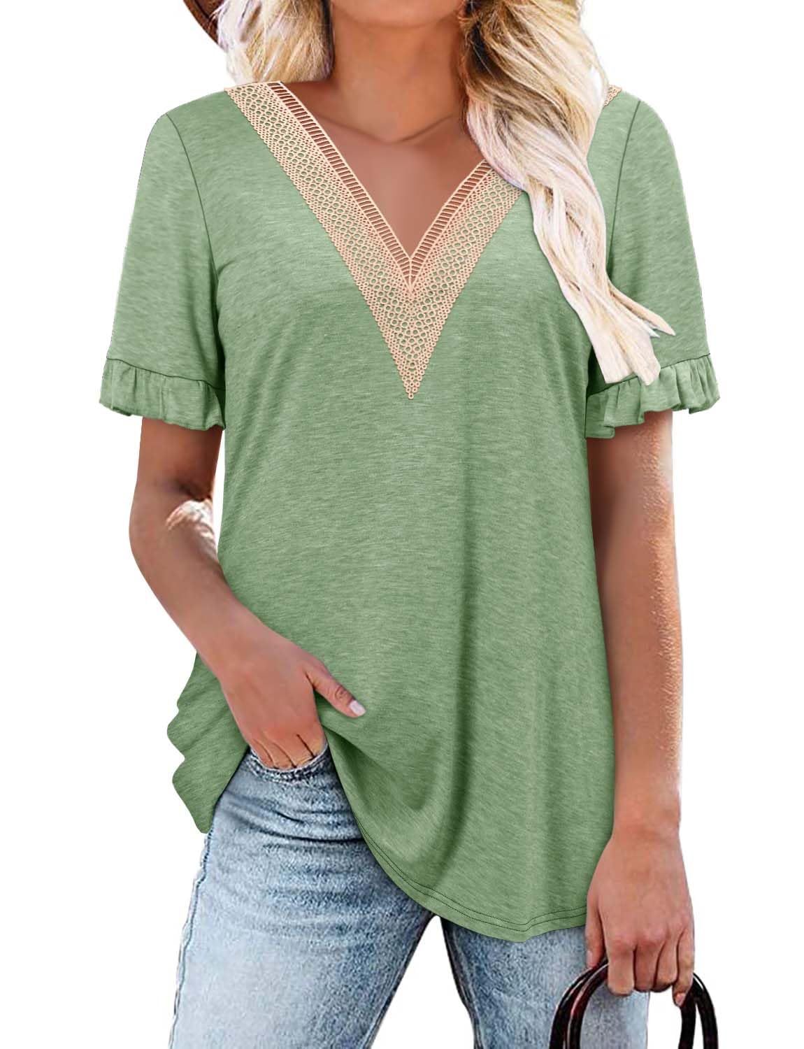 BETTE BOUTIK Womens Sleeveless Tunics Henley Shirts V-Neck Button Down Blouse Tank Tops Casual Pleated Basic