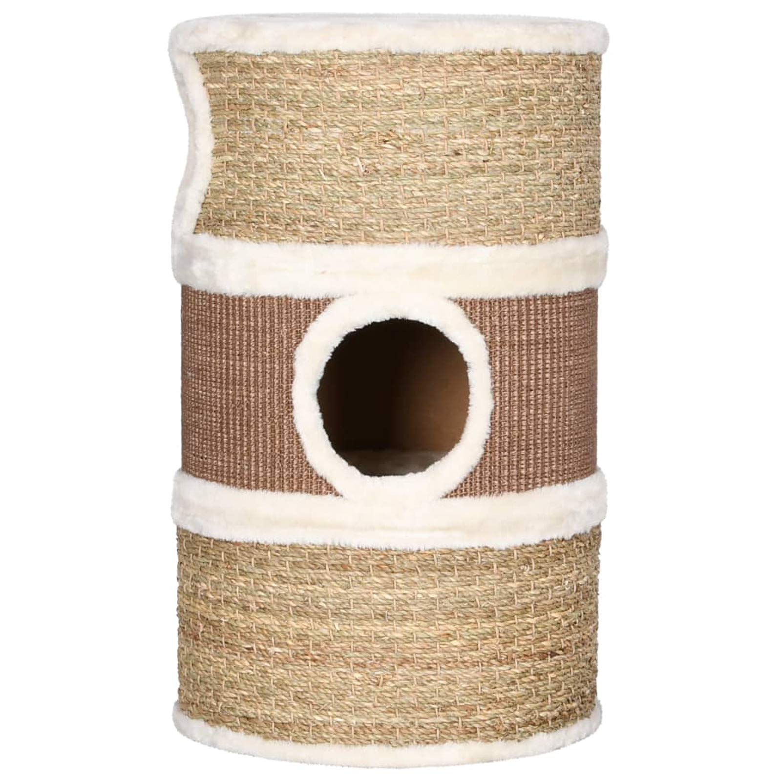 Homgoday Tiragraffi per gatti, 60 cm, in alghe marine, torre tiragraffi multilivello con condomini e scala, centro attività per gatti, animali e articoli per animali domestici