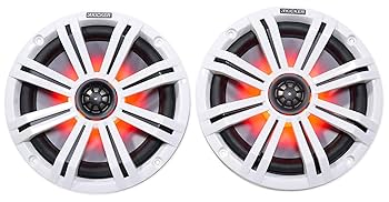 kicker マリン　スピーカー Kicker キッカー 6.5インチ Charcoal LED マリンスピーカー (QTY