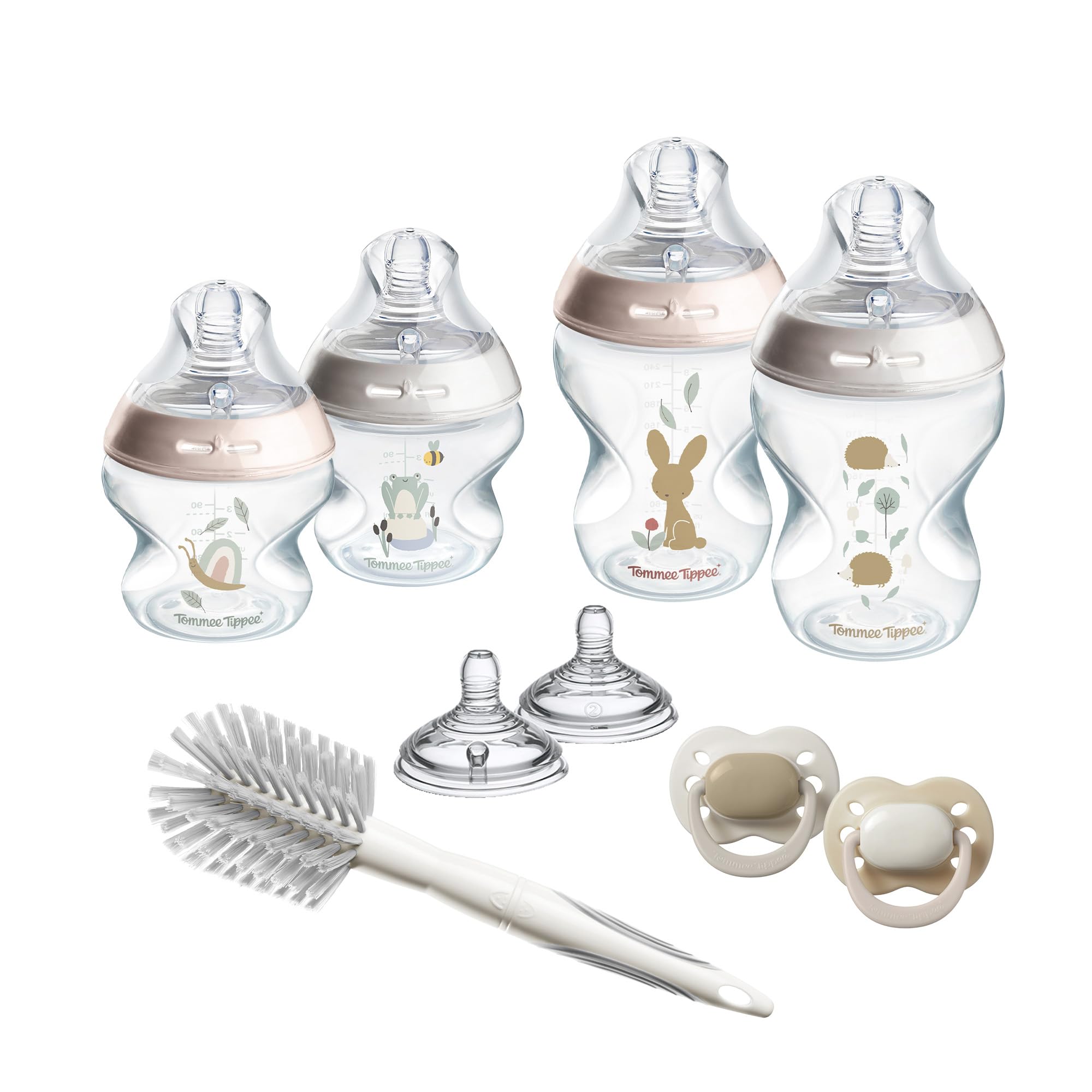 Tommee Tippee - Closer To Nature Baby Bottles - Nipple Mimicking Maternal Breast With Anti-Colic Valve - Pink