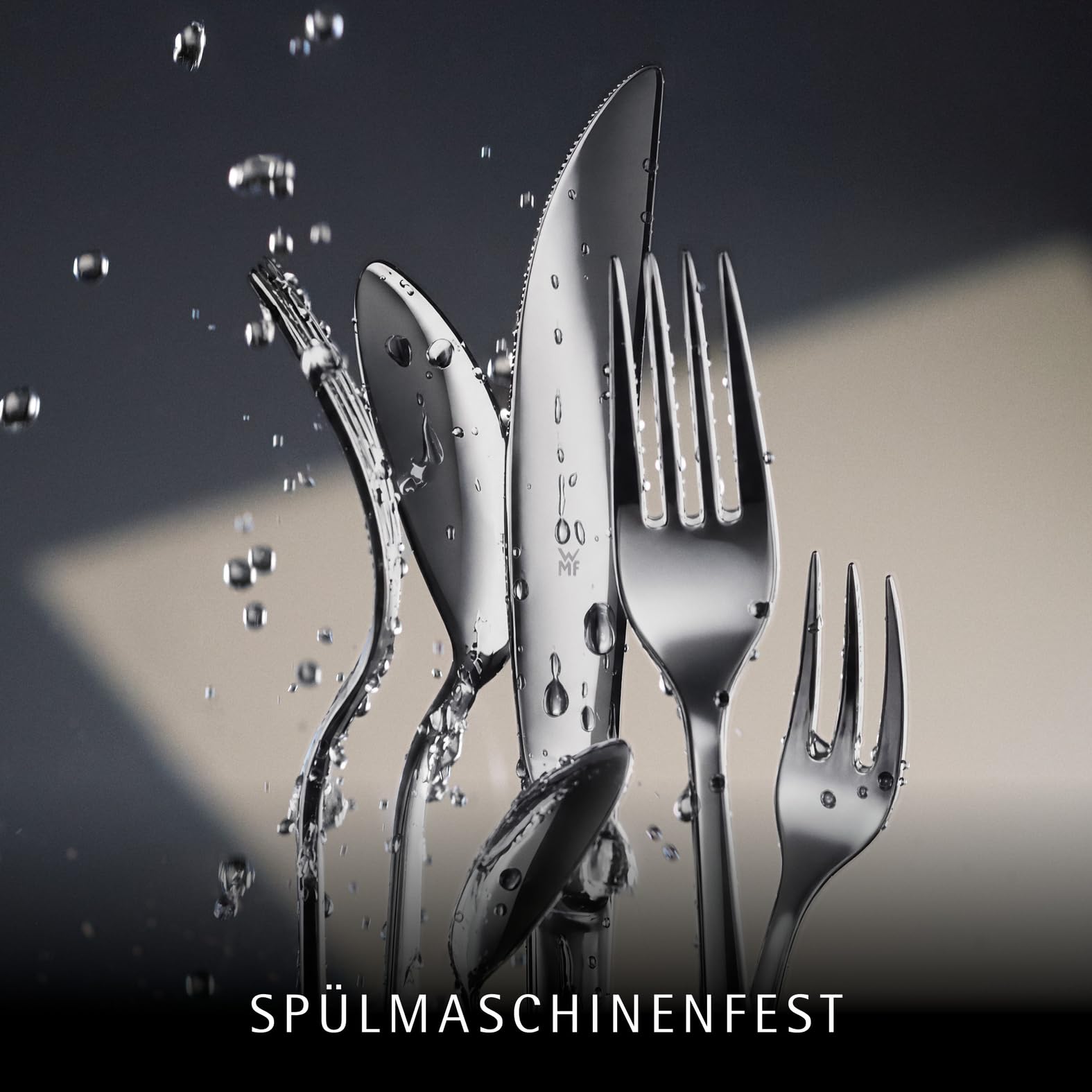WMF Silk Edelstahl Besteck Set 6 Personen, Essbesteck Set 30 teilig, Monobloc-Messer, Cromargan Edelstahl mattiert, spülmaschinenfest