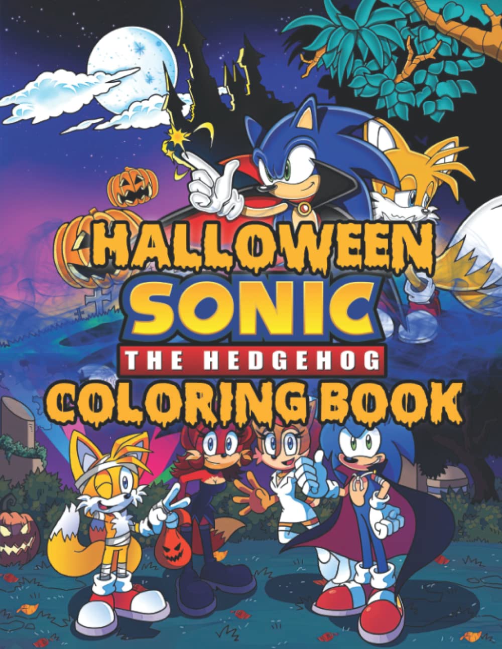 Buy 𝘚𝘰𝘯𝘪𝘤 the Hedgehog Halloween coloring book Jumbo With 100