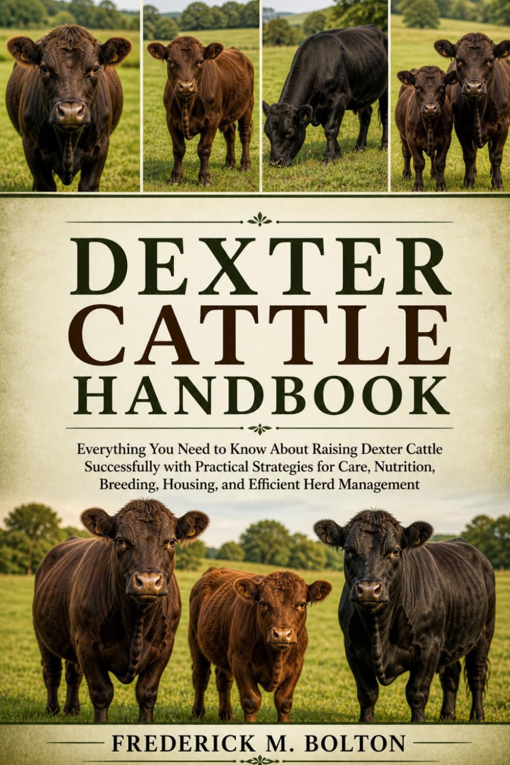 DEXTERS CATTLE HANDBOOK: Everything You Need to Know About Raising Dexter Cattle Successfully with Practical Strategies for Care, Nutrition, Breeding, Housing, and Efficient Herd Management