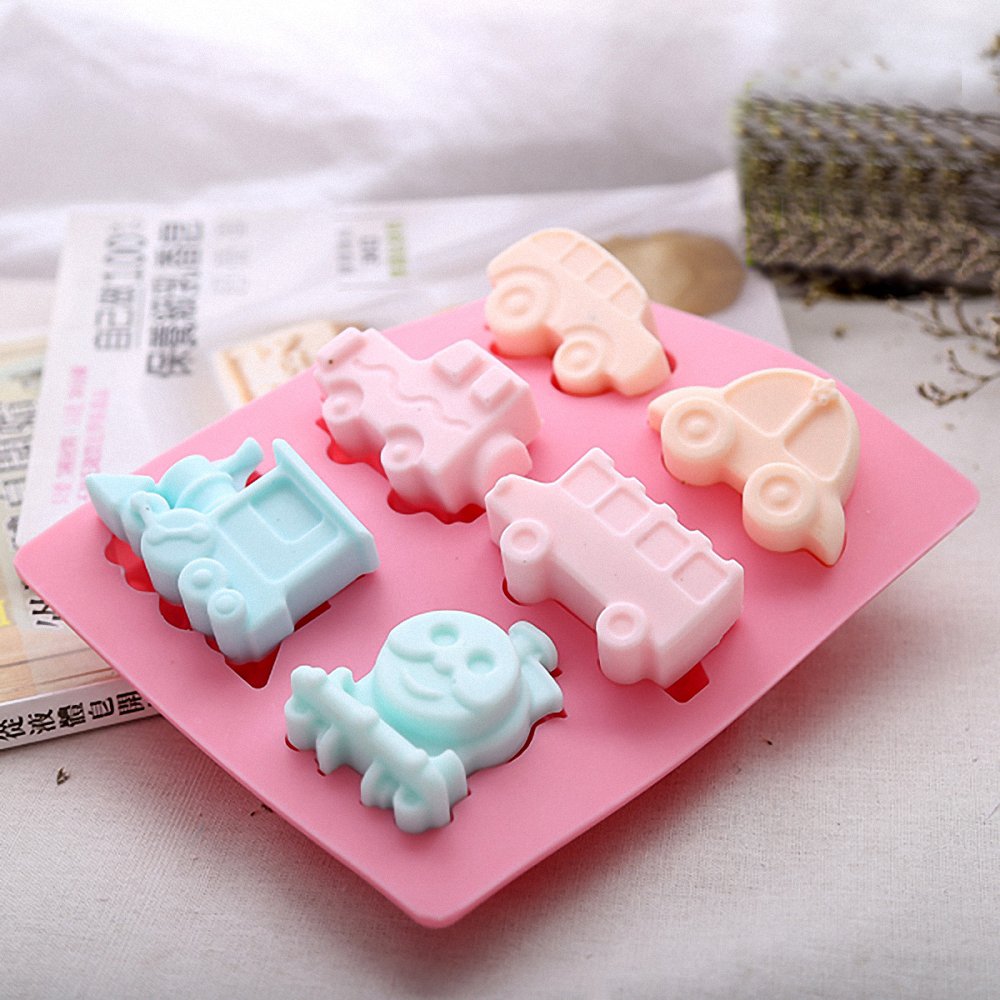 Amazon.co.jp: MoldFun 車用アイスキューブ型 電車 ジープバス車