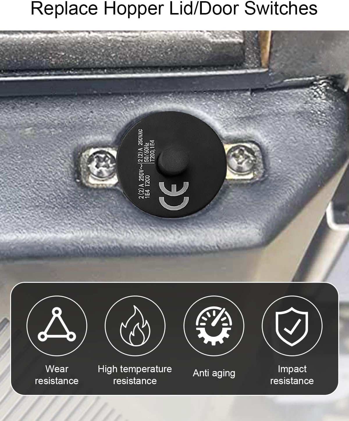 Fan and Lid/Door Switch Fit for Masterbuilt Gravity Series 560 800 1050 Digital Charcoal Grill and Smoker Combo Replace 9904190041, 9904190045