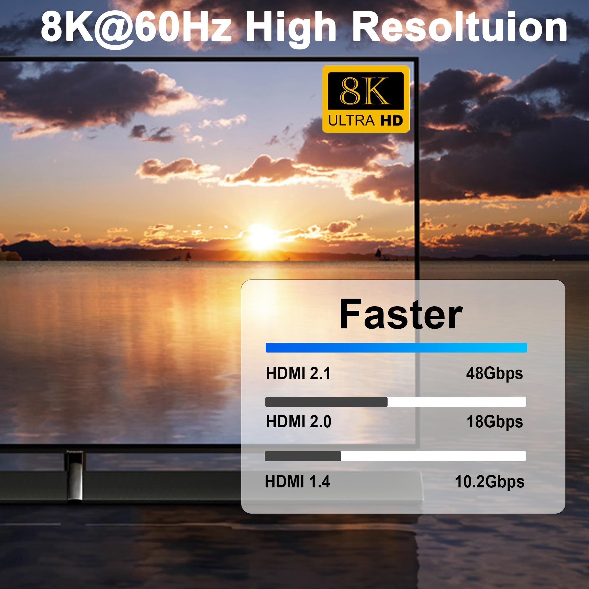 Conmutador HDMI 2.1 3 en 1, interruptor divisor HDMI 8K, compatible con 4K a 120Hz, 8K a 60Hz, caja HDMI Ultra HD de 48 Gbps, carcasa de aluminio, compatible con PS4/PS5, Xbox, Fire Stick, Apple TV