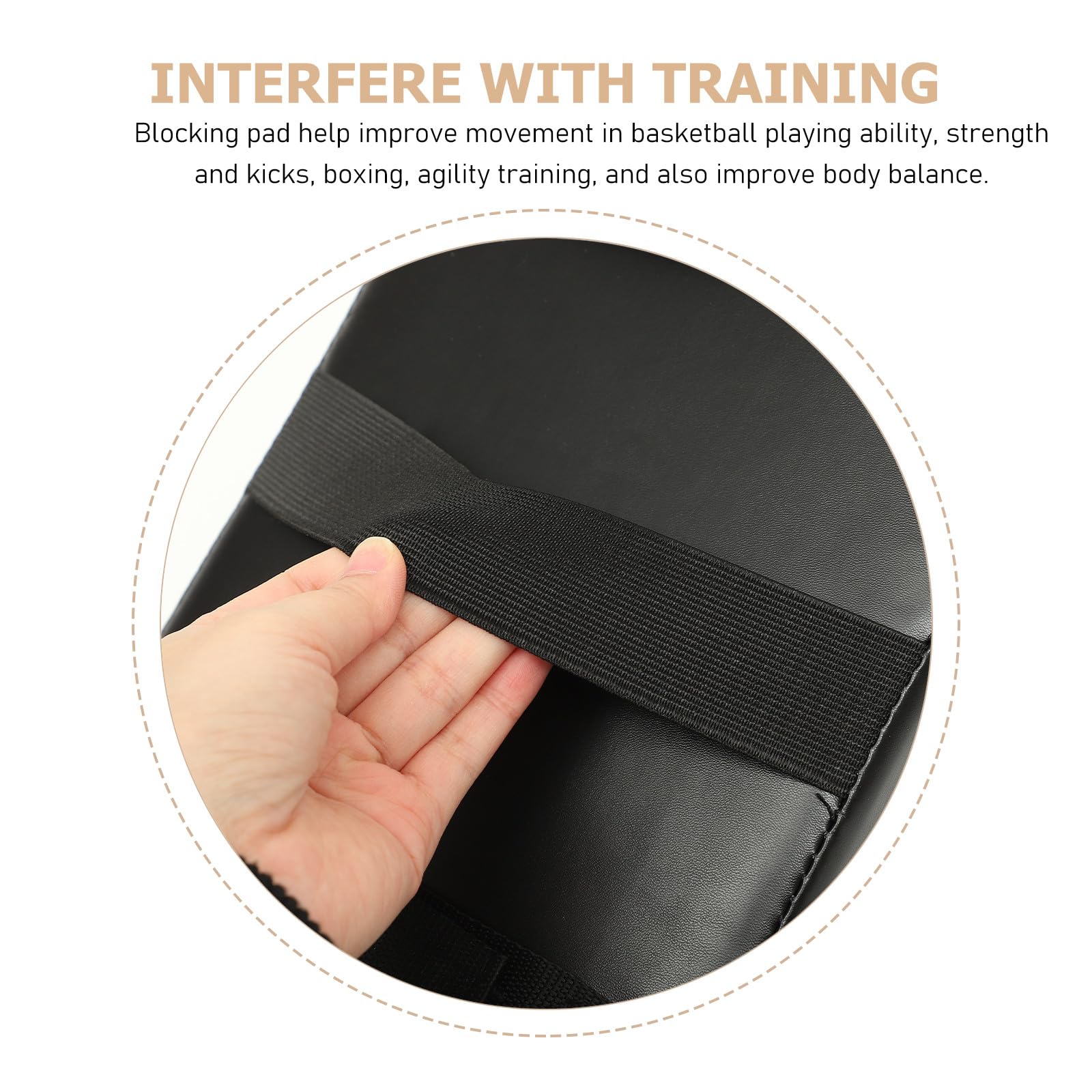 GARVALON Almohadilla Bloqueadora Profesional para Entrenamiento de Baloncesto Material PU y Espuma de Perlas para Entrenamiento de Fuerza y Defensa en Niños