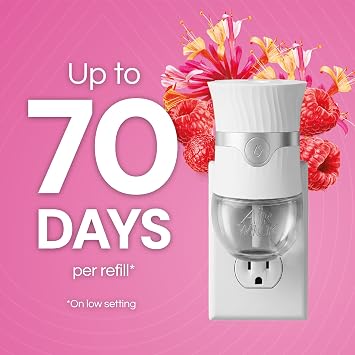 Air Wick Plug-In Scented Oil Refills, Lush Honeysuckle & Raspberry, 6 Count