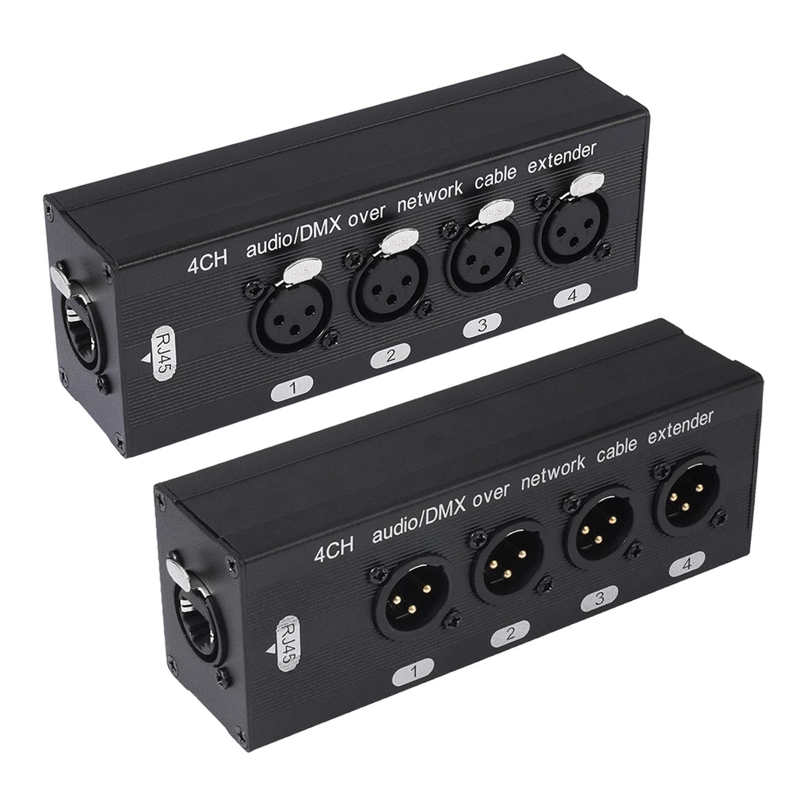 Gralara Câble Réseau Multiple 4 Broches, Portable, Polyvalent, Robuste, Mâle et Femelle sur RJ45 pour Studio D'enregistrement et Usage Domestique