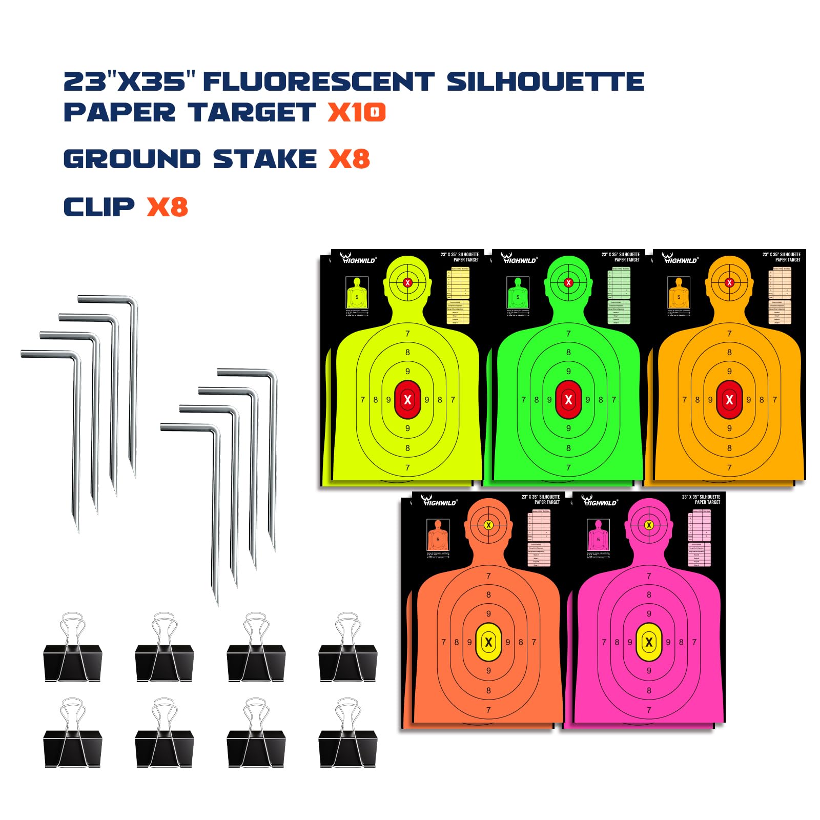 Buy Highwild Adjustable Target Stand Base For Paper Shooting Targets Cardboard Silhouette H Shape Uspsa Ipsc Idpa Practice Upgraded Version 2 Pack