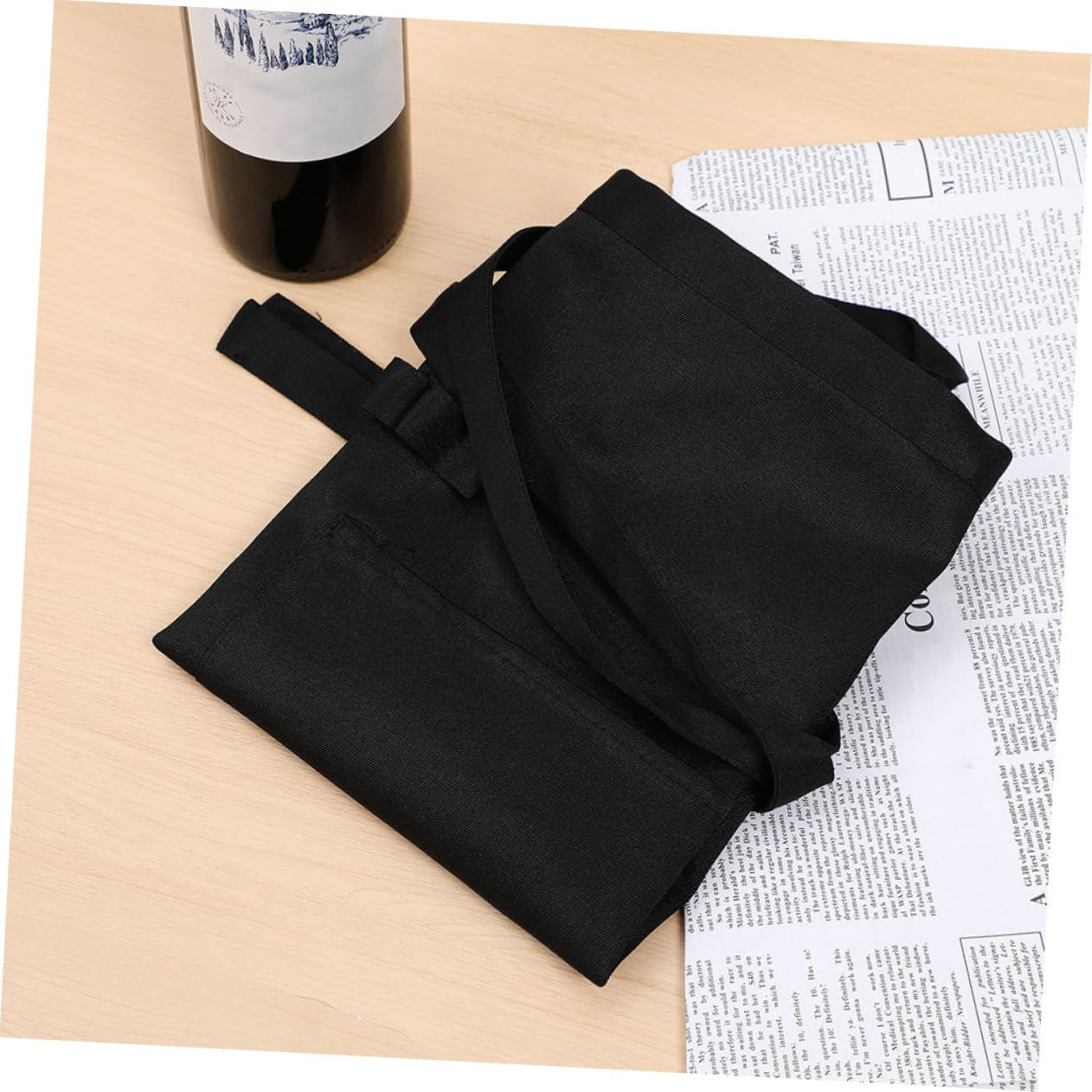 Mikinona 5piezas Delantal De Camarera Corto con Delantal De para Cafeterias y Restaurantes De Servicio para Camareras con Cinturón De Clip