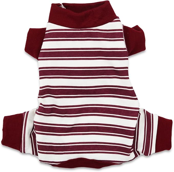 Pijama de Algodón para Perro Pequeño Diseño a Rayas Talla XS miniatura 2