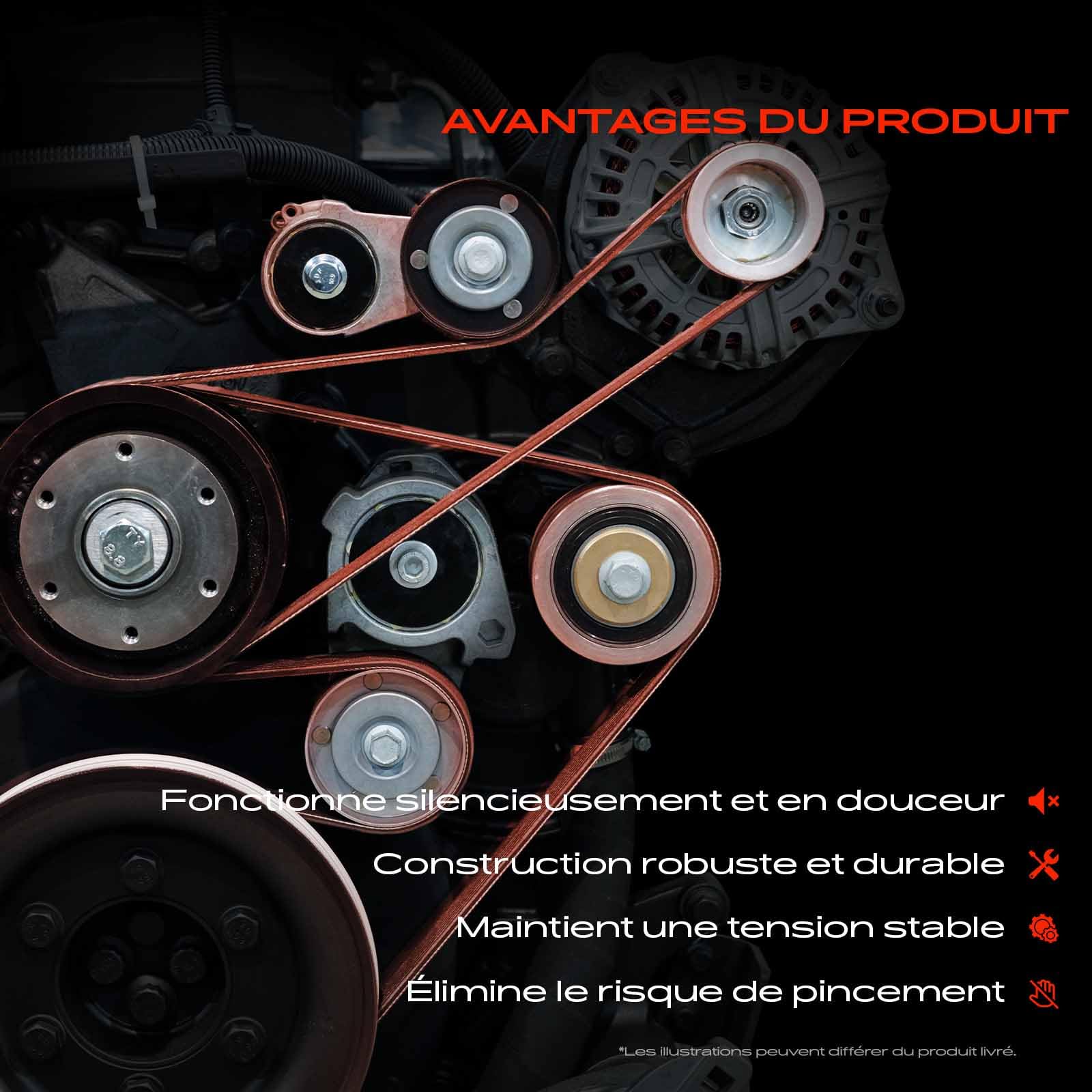 Frankberg Poulie de tension, tendeur de courroie 11287549588 | Compatible avec: Série 6 Cabriolet E64, X5 E53, Série 7 E65 E66 E67, Phantom VII Drophead Coupé RR2, Phantom VII RR1