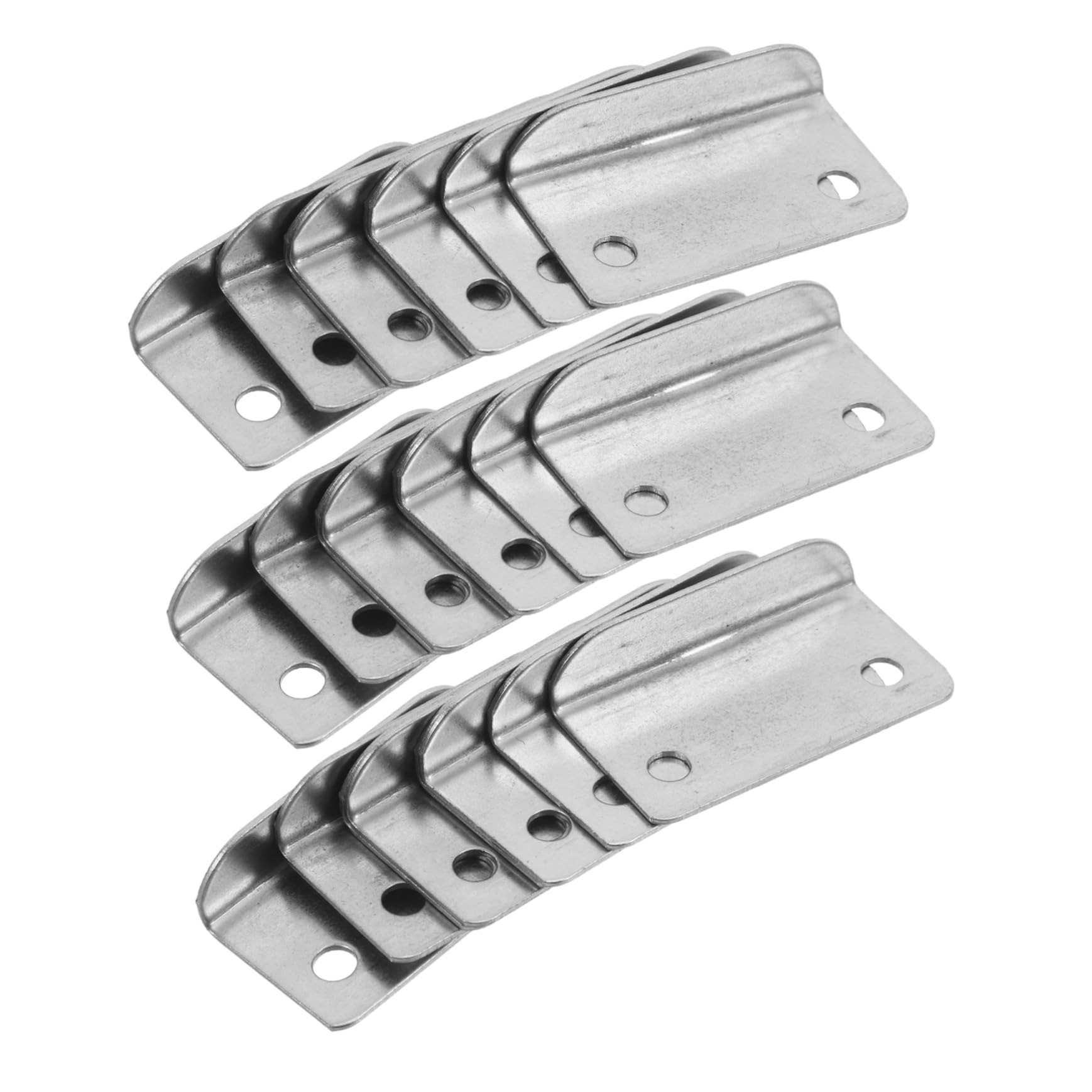 TOPPERFUN 20pcs Drawer Lock Plate Right Angle Strike Plate for Cabinet Cupboard and Desk Drawer Replacement L Shaped Metal Lock for Home Office Furniture 1.53 X 0.78 X 0.31in