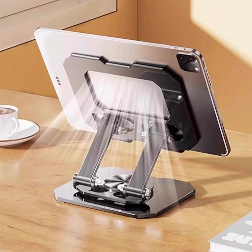 Miniatura 8 de Tablet Stand for iPad, 360 Rotating Desktop Holder, Carbon Steel Adjustable Foldable Desk Holder, for iPad Pro Air Samsung, for 4" -16" Tablets,