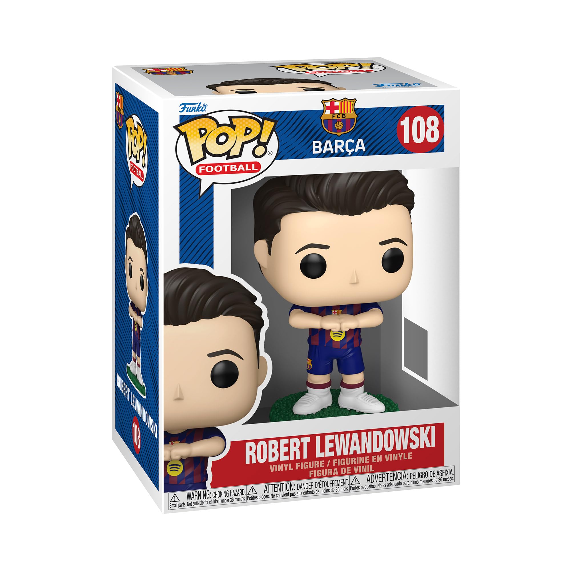 Funko POP! Football: Barcelona FC - Robert Lewandowski - Collectable Vinyl Figure - Gift Idea - Official Merchandise - Toys For Kids & Adults - Model Figure for Collectors and Display