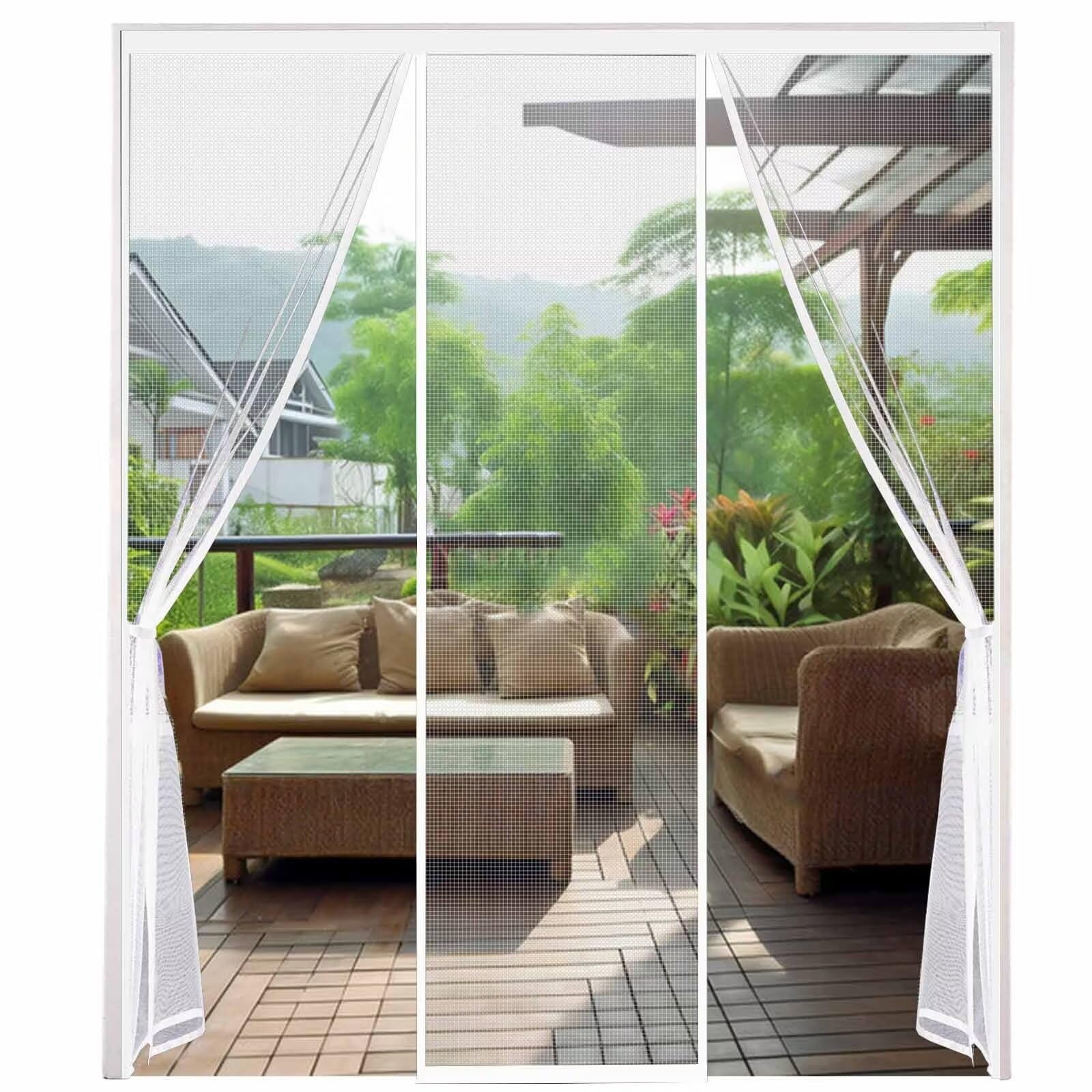 Moustiquaire moustiques animaux de compagnie porte blanche 200x205