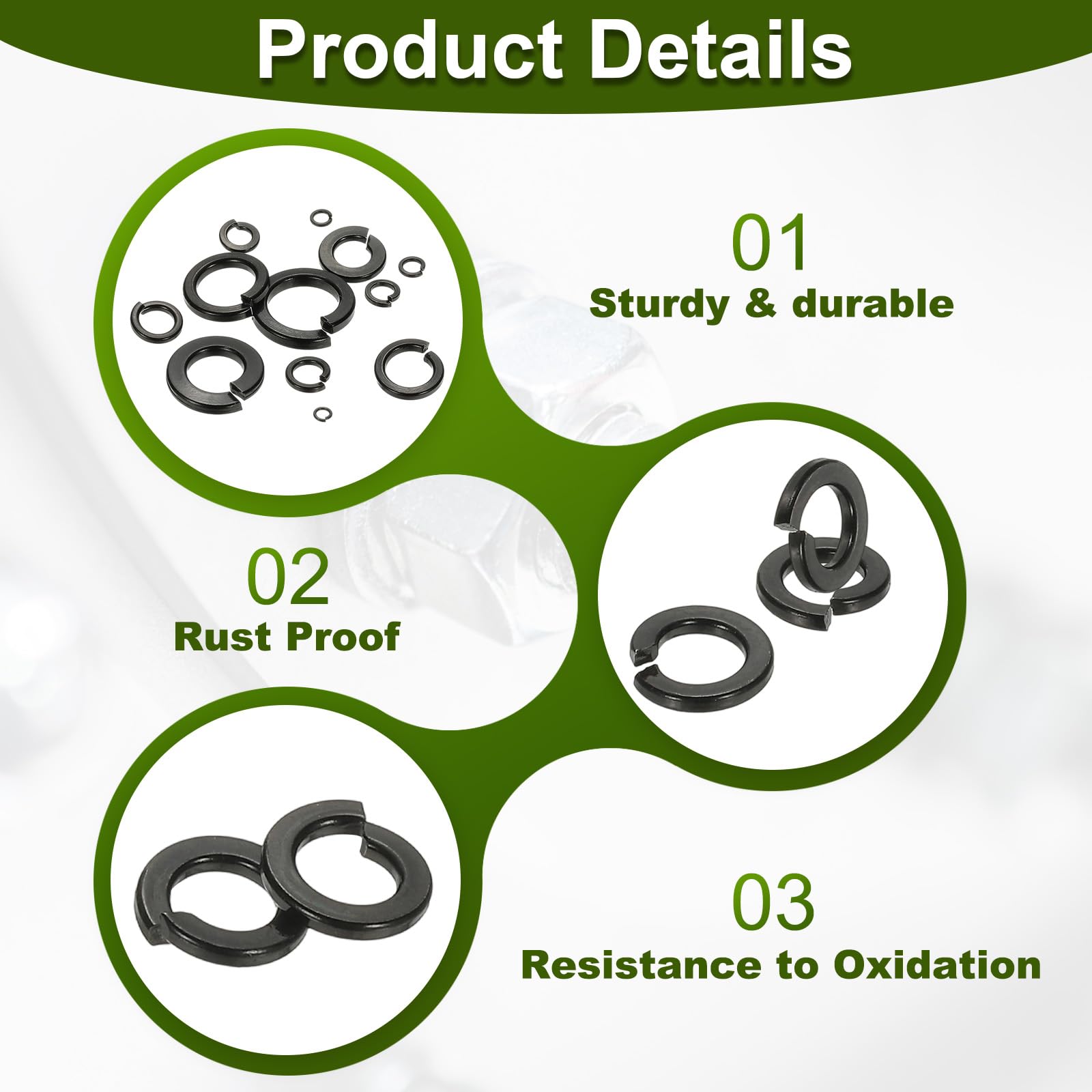PATIKIL #8 Lock Washers - Image 3